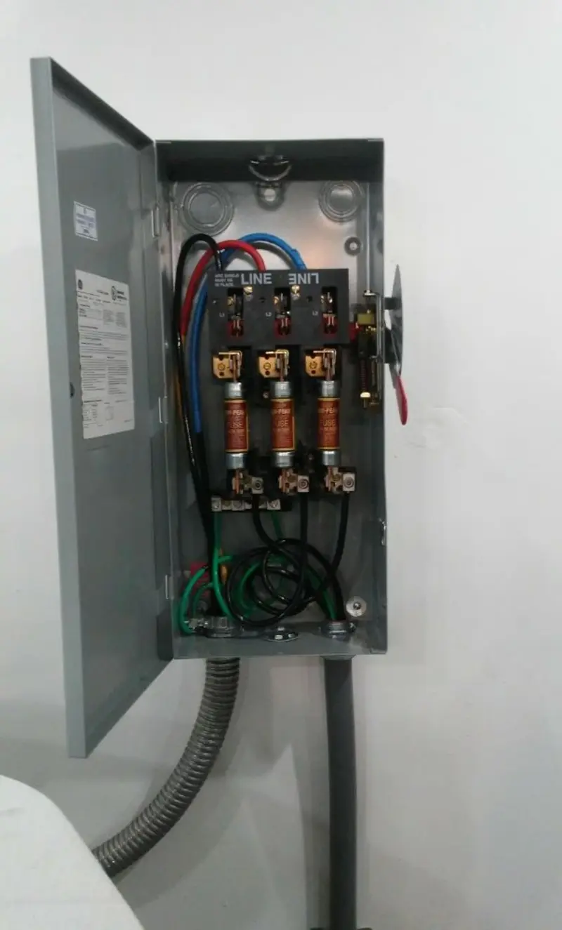 Three-phase disconnect switch installed for Electrical Wiring & Rewiring in Church Hill